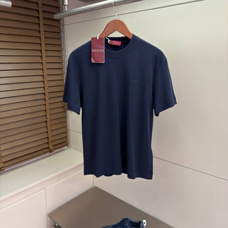 Gucci GG Logo Detail Cotton Tshirt ( Navy ) 