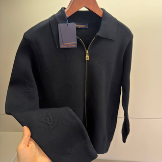 Louis Vuitton Blason Embossed Wool Zip ( Black ) 