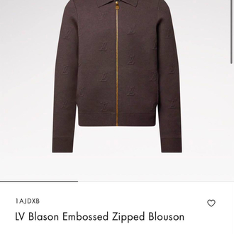 Louis Vuitton Blason Embossed Wool Zip 
