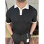 Siyah Triko Yakalı Tshirt 