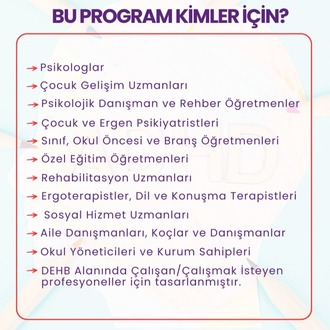 NöroDEHB Uzman Uygulayıcı Sertifika Programı-2026