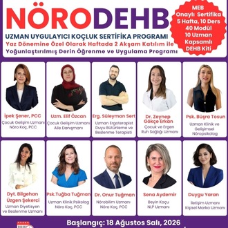 NöroDEHB Uzman Uygulayıcı Koçluk MEB Sertifika Programı - Ağustos 2026