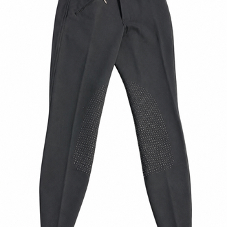 %100 Pamuk Erkek Binicilik Pantolonu – Silikon Diz Tutuşlu Siyah Riding Breeches