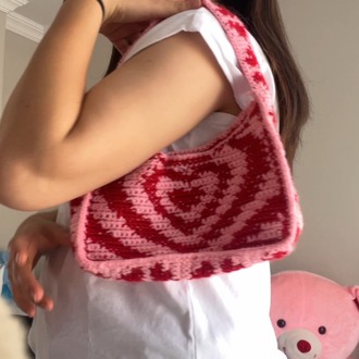 Kalpli Örgü Çanta – El Yapımı Tapestry Crochet Tasarım