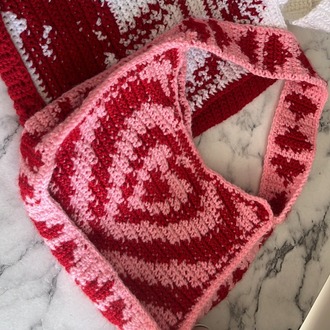 Kalpli Örgü Çanta – El Yapımı Tapestry Crochet Tasarım