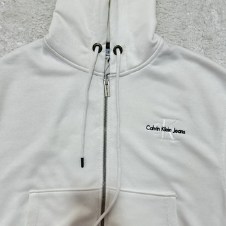 Calvin Klein Nakış Logo Fermuarlı Crop Hırka