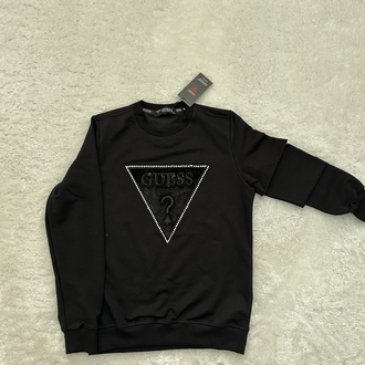 Guess Taşlı İçi Kadife Logo Sweatshirt