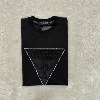Guess Taşlı İçi Kadife Logo Sweatshirt