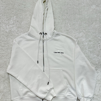 Calvin Klein Nakış Logo Fermuarlı Crop Hırka