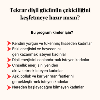7 Günde Tükenmiş Kadından Tutkulu Kadına