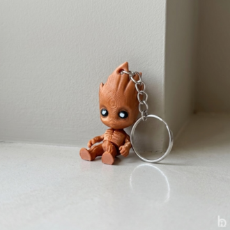 3D Baskı Groot Anahtarlık – Sevimli Mini Figür Çanta ve Anahtar Aksesuarı