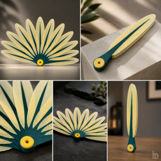 Lotus Yelpaze – Katlanabilir Dekoratif El Yelpazesi