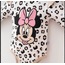 Mickey mouse baskılı leopar kız bebek takımı