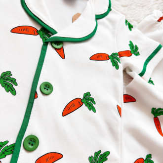 Havuç baskılı 2li bebek pijama takımı