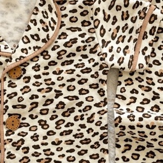 Leopar desenli alt üst bebek pijama takımı