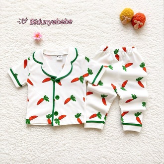 Havuç baskılı 2li bebek pijama takımı