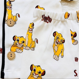 Kaplan baskılı alt üst bebek pijama takımı
