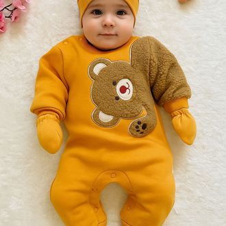 Teddy ayıcıklı bebek tulumu
