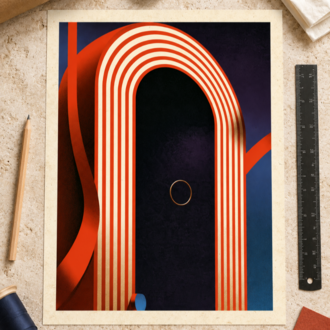 OPENING ACT – Retro Sirk ve Art Deco Poster