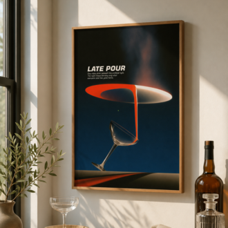 LATE POUR – Gece ve Bar Temalı Poster Baskısı
