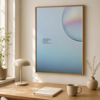 SOFT SIGNAL – Soyut Küre Poster Baskısı
