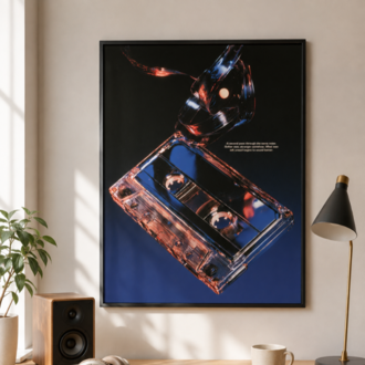 SIDE B – Retro Müzik Temalı Poster
