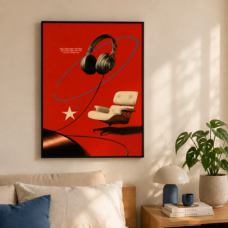 STAY FOR SIDE B – Retro Müzik ve Plak Posteri