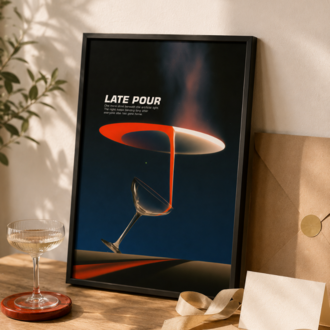 LATE POUR – Gece ve Bar Temalı Poster Baskısı