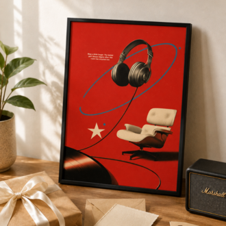 STAY FOR SIDE B – Retro Müzik ve Plak Posteri
