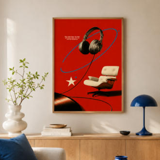 STAY FOR SIDE B – Retro Müzik ve Plak Posteri