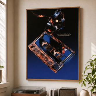 SIDE B – Retro Müzik Temalı Poster