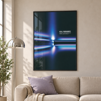 STILL FREQUENCY – Mavi Mor Minimal Soyut Poster