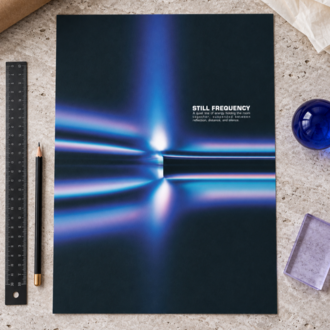 STILL FREQUENCY – Mavi Mor Minimal Soyut Poster