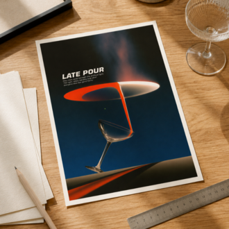 LATE POUR – Gece ve Bar Temalı Poster Baskısı