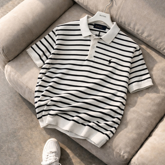 Polo Ralphlauren-Zebra-Beyaz-Triko Döküm-Yakalı 