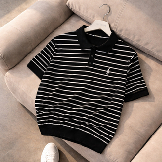 Polo Ralphlauren-Zebra-Siyah-Triko Döküm-Yakalı