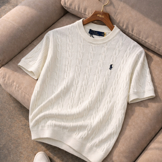 Polo Ralphlauren-Beyaz-Örgü-Bisiklet Yaka-Triko Döküm- 