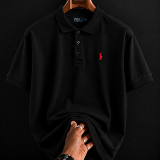 Polo Ralphlauren-Siyah-Penye-Polo Yaka