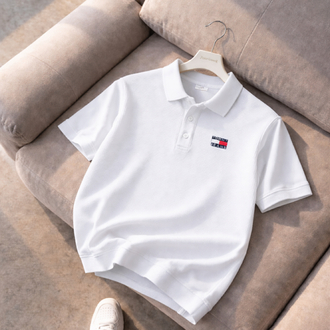 Tommy Hilfiger-Beyaz-Triko Döküm-Yakalı