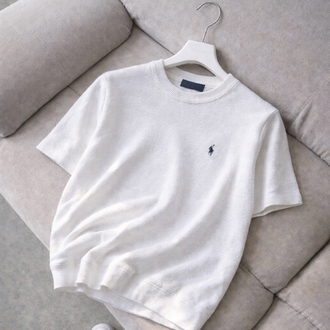 Polo Ralphlauren-Beyaz-Triko Döküm-Oversize  