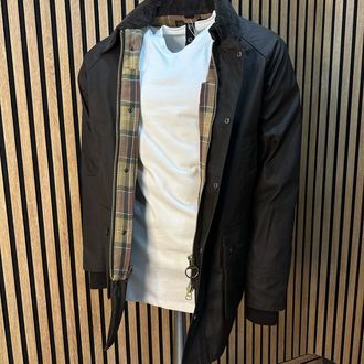 Barbour Mont koyu Kahve wax Tam kalıp (YELEKSİZ)