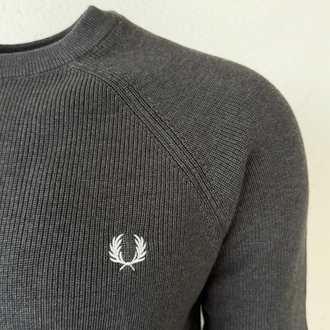 Fred Perry Tam Kalıp Gri Kazak