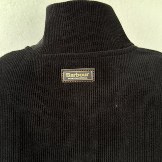 Barbour Siyah Dik Yaka Sweat GENİŞ KALIP