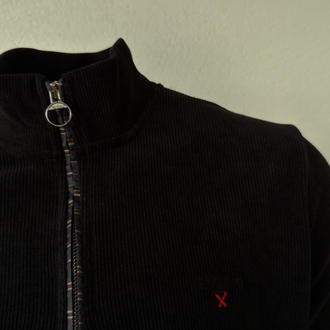 Barbour Siyah Dik Yaka Sweat GENİŞ KALIP