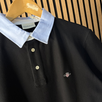 G4nt Polo Yaka Siyah Tam Kalıp !