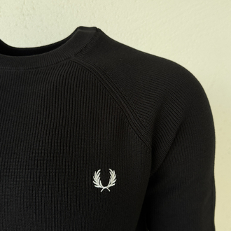 Fred Perry Tam Kalıp Siyah Kazak