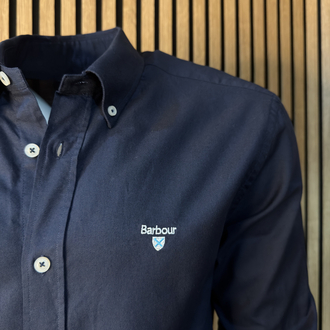 Barbour Lacivert Gömlek DAR KALIP