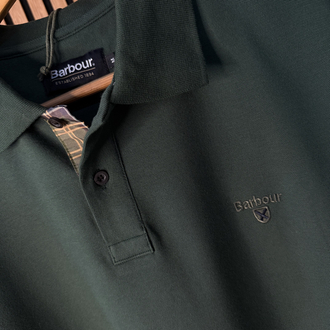 Barbour Polo Yaka Tişört Yeşil Tam Kalıp !