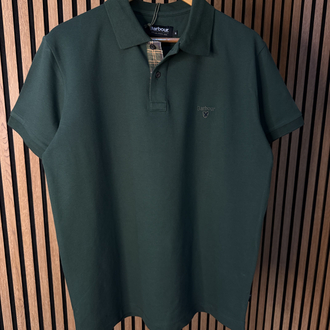 Barbour Polo Yaka Tişört Yeşil Tam Kalıp !