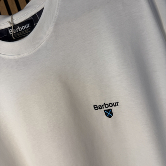 Barbour Tişört Beyaz Dar Kalıp !